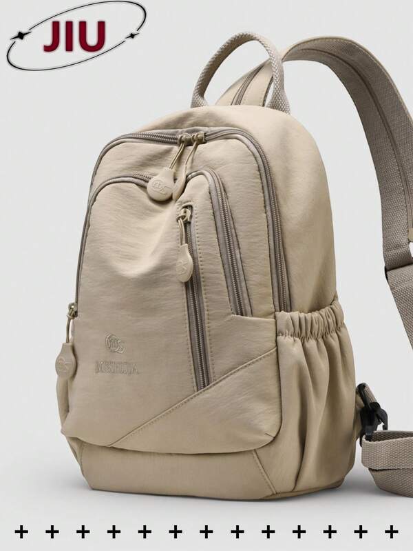 Anti-Theft Casual Nylon Women's Backpack; Multi-Functional Commuter Day Bag; Multi-Pocket Lightweight Travel Bag; Large Capacity School Bag; Convenient Student Backpack, For Students, Nurses, Teachers, Business Professionals, Travel, Vacation, Business Trips, Daily Commute, Shopping, Office, Dating, Hiking, Training, Work, Birthday Gifts, Holiday Gifts,
