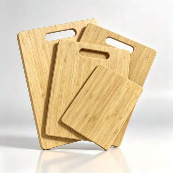 Bamboo Cutting Boards For Kitchen Natural Bamboo Chopping Board With Handles For Chopping Meat Vegetables Fruits Knife Friendly