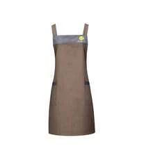 Striped Criss-Cross Strap Apron, Wide Strap, Dual Front Pockets, Embroidered Stain-Resistant, Full-Length Cooking Apron, Suitable For Home Kitchen, BBQ, Bakery, Cafe, Restaurant Staff Uniform - Multicolor - View 14