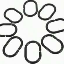 12-Pack Shower Curtain Hook Rings, Plastic Shower Curtain Rings, Bathroom Shower Curtain Rod Hooks, Home Bathroom Decor, Bathroom Accessories - Multicolor - View 8