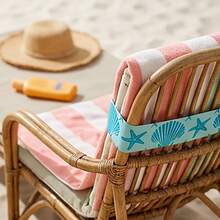 Beach Chair Towel Strap, Stretchable Wind-Resistant And Durable, Multi-Color Tropical Ocean Print, Suitable For Beach, Pool, Cruise, Hawaiian Style Pool Relaxation Accessory, Travel Essential - Multicolor - View 3