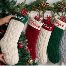 CFUNIQ Personalized Christmas Stockings, Knitted Christmas Stockings, 2026 Christmas Decorations, Surname Decorations, Customized Christmas Tree Ornaments, Christmas Essentials, Home Decor, Holiday Supplies, Dad, Mom, Family, Siblings, Reunion, Room Decor, Christmas House Decor, Autumn Home Decor, Christmas Gifts, Christmas Home Decor, Christmas, Bedroom Decor, Personalized Gifts, Christmas Stockings, Customized Products. - Multicolor - View 4