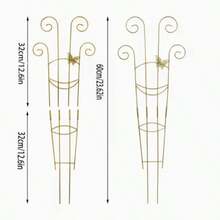 Indoor Plant Support Plastic Garden Stake, Small Climbing Leaf-Shaped Support, Double-Layer Stackable Flower Stand, Suitable For Pothos, Monstera, Monstera Deliciosa And Other Plants, Can Support Ivy, Monstera And Other Plants - Butterfly - View 3