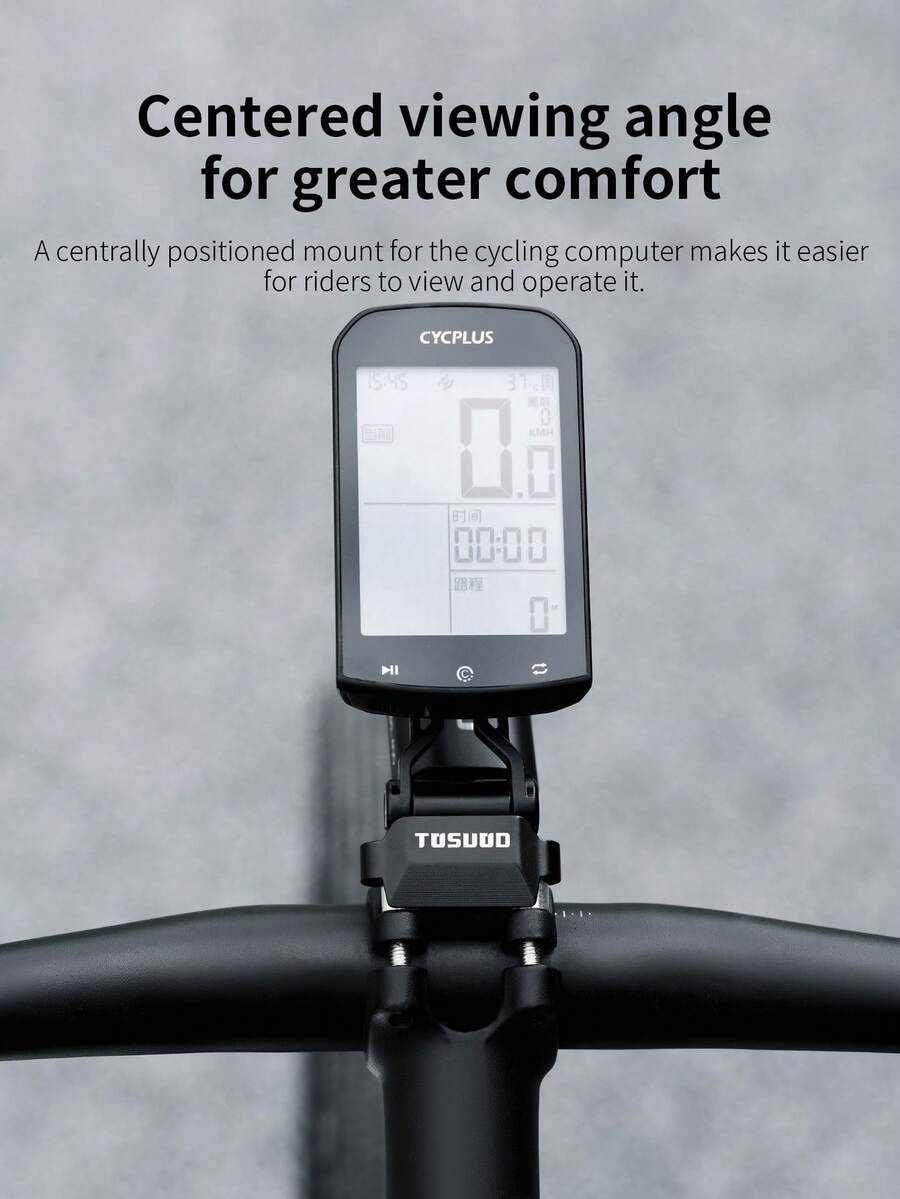 TOSUOD Road Bike Integrated Handlebar Dedicated Cyclometer Extension Mount, Multi-Function Bike Light Expansion Bracket, Lightweight Stable Bicycle Extension Bracket, Can Simultaneously Fix Cyclometer, Front Light, Action Camera, Racing Training, Daily Commute, Long Distance Cycling, Bicycle Modification Support Accessory - Multicolor - View 1