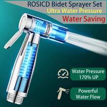 304 Stainless Steel Handheld Bidet Sprayer Set|59'' Retractable Spring Hose + 3-Way Diverter Valve|Universal Faucet Adapter For Women's Hygiene & Toilet Cleaning ﻿ ﻿ - A - View 5