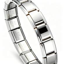 1PC Stainless Steel Elastic Fashion Bracelet Adjustable Bangle Perfect For Everyday Wear - Silver - View 6