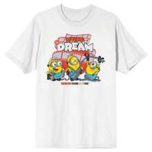 [Universal Tshirt]MmminionS 3 Living The Dream Maglietta Grafica da Donna 100% Cotone Girocollo Maniche Corte T-Shirt Ufficialmente Licenziata-XL - Bianco - Visualizzare 1