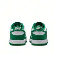 Nike Dunk  Retro Versatile Street Casual Comfortable GS Sneakers Unisex Peacock Green - White/Malachite Green/Sail White - View 4