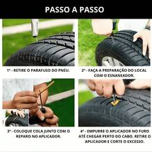 Kit Reparo Pneu Sem Camara Carro E Moto Refil Selante Remendo Macarrão - A - Visão 5