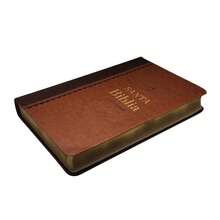 Biblia RV1960 obsequios y premios cafe Imitacion piel Tamaño Manual 11 Puntos - Libro único - Ver 4