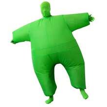 Halloween Christmas Party White Silicone Inflatable Costume, Unisex Inflatable Costume, Holiday Personalized Outfit Inflatable Costume, Blower Included, Battery Not Included - Yellow - View 11