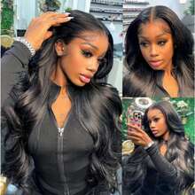 BingShang Body Wave 3 Bundles With Closure Brazilian 12A Unprocessed Virgin Human Hair 4x4 Free Part Closure Body Wavy Human Hair Bundles With Closure Natural Color Free Part HD Lace Transparent - 1B - View 9