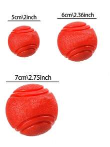 Solid Dog Toy Ball - Durable Rubber Chewing And Training Ball, Elastic, Bite-Resistant, For Teeth Cleaning, Perfect For Play And Exercise, Suitable For Aggressive Chewers Dog Toy - Multicolor - View 3