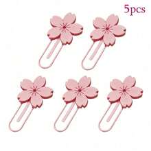3pcs Cute Pink Cherry Blossom Bookmark Clips, Bookmarks, Paper Clips, Paper Clips, Cherry Blossom Page Markers Suitable For Books And Journals, Decorative Paper Clips Suitable For Office Documents, Study Notes And Planner Organization, Cute Stationery Gift Suitable For Students And Readers - Bookmark - View 13