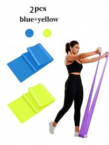 1, 2, 3, 4, 5pcs Yoga Resistance Bands, Fitness Resistance Bands, Strength Training Bands, Resistance Band Set, Suitable For Yoga, Pilates, Stretching And Other Fitness Exercises, Portable, Best Resistance Bands For Home, Office, Yoga Studio And Travel, -Home Fitness Equipment - Multicolor - View 7