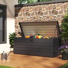 Lockable 600L Garden Storage Box – Durable Color-Coated Steel Cabinet For Tools, Pool Supplies & Outdoor Toys | Compact 165 * 70 * 62 Cm Design | Weather-Resistant, Space-Saving, Easy-Assembly Metal Storage Solution - Charcoal Black - View 5