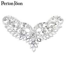 Perlon Joon 1PC DIY Welding Crystal Patch Rhinestone Applique Trim Neckline For The Bride's Wedding Dress Hand Sewing Clothing Accessories YL006 - YL006 - View 7