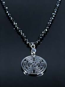 Hekate Wheel 不鏽鋼項鍊吊墜 Strophalos 赫卡忒魔法符號 Logo 吊飾胸針飾品 N172502 - 項鍊 - 查看 8