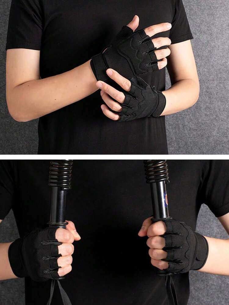 Knuckle Protection Fingerless Gloves Lightweight Fingerless Gloves Breathable Motorcycle Gloves For Men Women Military Gloves For Outdoor Hunting Motorcycling Climbing Cycling Hiking Bicycle Riding Camping Sport Gym Essential Accessories - Multicolor - View 7