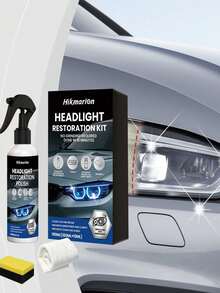 Hikmarion Headlight Restoration Polishing Kit, Removes Yellowing And Oxidation From Headlight Covers, Polishes To Clear, Protects In One Step, Restores Headlight Brightness - Liquid - View 9