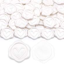 30pcs Pink Heart-Shaped Self-Adhesive Wax Seal Stickers, Self-Adhesive Envelope Seal Stickers, Exquisite Invitation Envelope Decoration, Suitable For Wedding Party, Birthday Party And Christmas Gift Packaging - Pink Heart-tD418 - View 5
