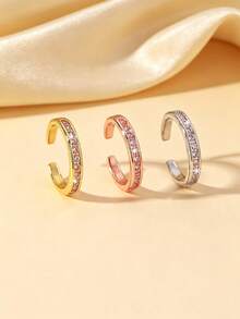 1pc Adjustable Gold/Silver/Rose Gold Zirconia Toe Ring, Suitable Beach Resort Foot Jewelry - Foot Ring - View 5