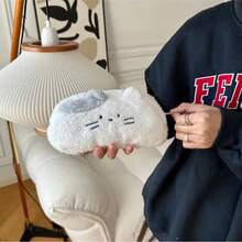 1pc Fluffy Plush Pencil Case, Back To School Supplies, Cute Ins Style Multi-Function Large Capacity Storage Bag Student Stationery Pouch - X - View 6