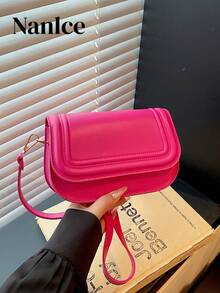 Minimalist Modern Classic Women's Daily Crossbody Bag, 2026 New Style, Versatile - Hot Pink - View 4