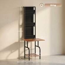 HOMCOM Vinyl Record Storage With Player Stand, Turntable Stand And Display Shelf, CD Storage Unit For Up To 40 CDs, Record Player Table For Living Room Or Bedroom - Brown - View 3