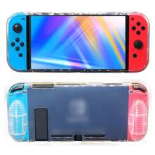Compatible With Switch OLED And Switch, 1pc TPU Protective Case + 1pc Tempered Glass Screen Protector + 4pcs Joystick Caps Set, Anti-Drop Anti-Dust Anti-Sweat Anti-Scratch, Enhanced Grip And Experience - View 12