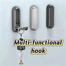 1pc Foldable Wall Hook, Hidden Robe & Towel Hook, Stainless Steel Towel Rack, Bathroom Accessory - Multicolor - View 8
