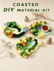 1 Stück handgefertigtes gewebtes moosgrünes Pflanzen-Untersetzer-Set, perfekt für Kaffeeliebhaber und Handwerksbegeisterte. Weich und langanhaltend, super süß, ideal für Heimdekoration und Geschenke - Verschiedenfarbig - Übersicht 6