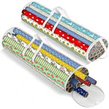 Cylindrical Paper Gift Bag, Portable Waterproof Storage Tote, Large Capacity Christmas Present Holder With Handle,Bedroom Room Decor,Back To School - View 1