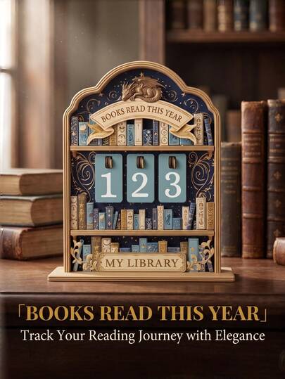 1pc Wooden Reading Counter Book Reading Counter Desktop Decor Funny Desktop Calendar Wooden Handicrafts 1pc Wooden Reading Counter Wooden Crafts Pendant Interesting Bookshelf Decor Decorative Gift Personalized Book Reading Tracker, This Year's Reading Volume Counter, Library Decor, Bookshelf Decor Book Tracking Marker, Reader Gift, Book Lover Gift, Book Fan Christmas Gift