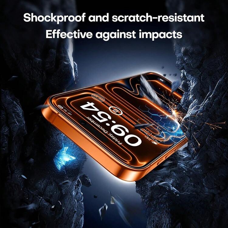 9D Full Coverage Tempered Glass Screen Protector - Compatible With IPhone 17 Pro Max, 16 Pro Max, 16e, 15, 14 Plus, 13, 12, 11 Pro Max, X, XS MAX, XR | High Definition Transparent, Scratch Resistant, Bubble-Free Installation, Compatible With Phone Cases, High Quality Glass Protection, Smooth Surface, Anti-Glare, Premium Accessory - 1PC - View 3
