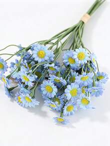 6/12束黃色與白色人造雛菊花束，Ins風洋甘菊與雛菊仿真花束，家居裝飾攝影，適用於餐桌、客廳、情人節、婚禮裝飾、生日禮物、畢業禮物 - 彩色 - 查看 16