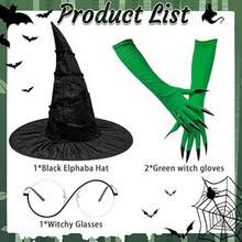 4pcs Set - 2 Pairs Halloween Long Fingernail Gloves, Ghost Claw Gloves, Long Performance Props, Black And Red Claw Gloves Sleeves - View 5