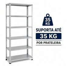 Estante Prateleira De Aço Galvanizado 6 Prateleiras180x60x28 - Visão 7