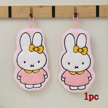 1pc Miffy Rabbit Hand Towel, Cute Hanging Kitchen Towel, Soft And Absorbent, Suitable As A Small Gift For Fans, Family And Friends - Multicolor - View 8