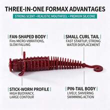 Scent Infused Curly Tail Soft Lure Silicone Fishing Worm Bionic Soft Bait For Bass Trout Perch Freshwater Saltwater Lures Fishing Tackle Artificial Swimbaits Grub Worms - Multicolor - View 6