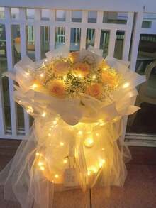20pcs LED Warm White Fairy String Lights, Waterproof Mini Twinkle Lights For Bedroom DIY, Party, Wedding, Harvest Festival, Thanksgiving, Christmas, Birthday And Garden DIY Decoration, Indoor/Outdoor Decorative String Lights, Halloween Party Decoration, Yard Decoration, Christmas Gift Decoration - Warm Color - View 7