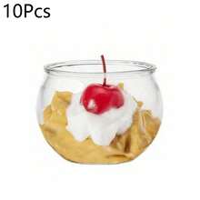 5pcs/10pcs/15pcs Clear Plastic Dessert Cups Heart-Shaped Round Square Mousse Pudding Cups Party Tiramisu Fruit Yogurt Serving Containers - Multicolor - View 9
