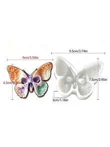 1pc Skull Butterfly Silicone Candle Mold, Flexible And Durable, Easy To Demold, Suitable For Epoxy Resin Casting, Plaster And Handicrafts, Skull Butterfly Design, Home Wall And Desktop Decor, Candle Making Mold, Suitable For DIY Enthusiasts, Christmas, Halloween, Easter, Thanksgiving - A - View 9