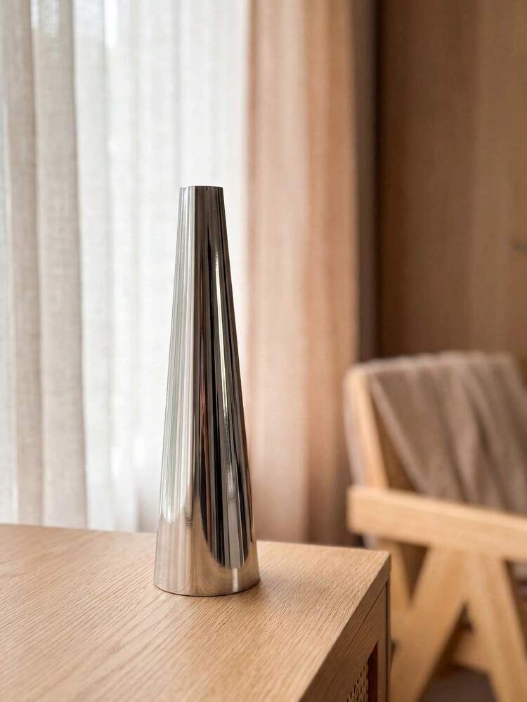 1 Set/Piece Metal Cone-Shaped Vase, Fashion Style Home Decor, Suitable For Dining Table Centerpiece, Living Room Decoration, Party, Hotel Banquet Hall Decoration, Cultural Festival, Windowsill Display, Bookshelf Accent, Birthday Party Arrangement, Romantic Date Night. Not For Holding Water. - Multiple Styles - View 12