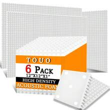 TOUO Pyramid 6-48Pack Sound Insulation Panels Acoustic Foam For Media Room Living Room Interior Wall Decor Wall Sound Absorbing - TOUO - View 9