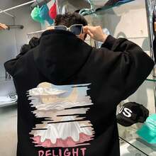 Men Hoodies - 黑色 - 查看 1