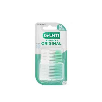 Gum Soft-Picks Original Escovilhão Interdental M x50 - Descartáveis, Cerdas de borracha macias