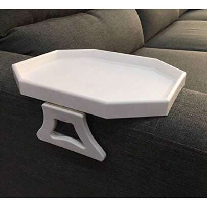 Xchouxer - Mesa con clip de brazo para sofá, mesa de bandeja para reposabrazos, control remoto, soporte para bebidas,2.5D x 9W x 4.5H