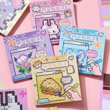 Handmade Pixel Bead Sticker Book Sweet Soft Island Series Pixel Bead Book Handmade DIY Coloring Book Birthday Gift And Play With Friends - Multicolor - View 1