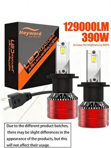 Heyword Upgraded LED Car Light Bulbs, Compatible With H1, H7, H11, 9005, 9006, 9004, 9007, H4, H13, 880, 55000LM, 6000K Cool White Light, High Power CSP Chip, 1:1 Precise Light Pattern, 800% Brightness, Easy Installation - White - View 12